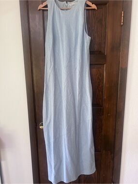 meshki white maxi dress Wisteria Slinky Maxi Dress With Scarf - White